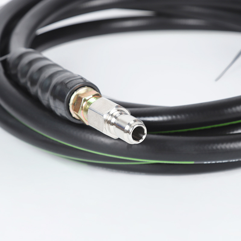 Araç yıkama makinesi yüksek basınçlı su tabancası kanalizasyon hortumuna uyarlanmış