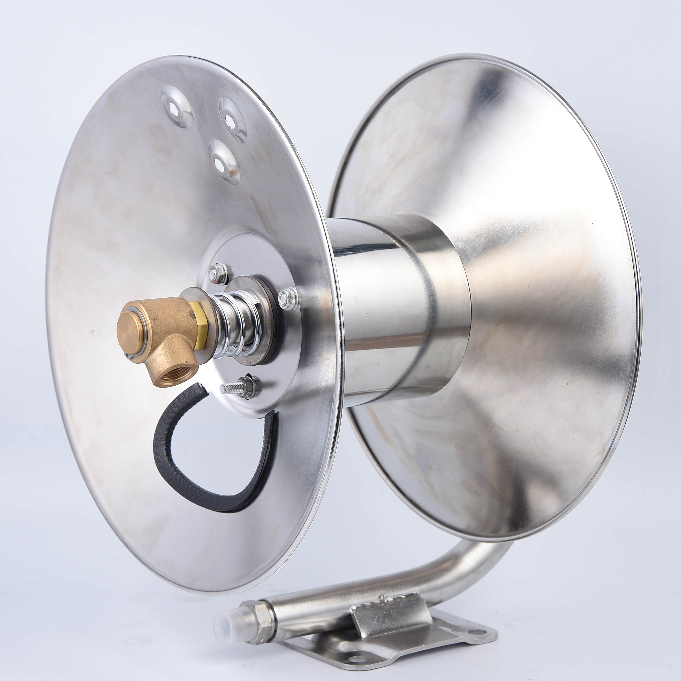 Araba yıkama için yüksek basınçlı paslanmaz çelik el krank hortumu makarası